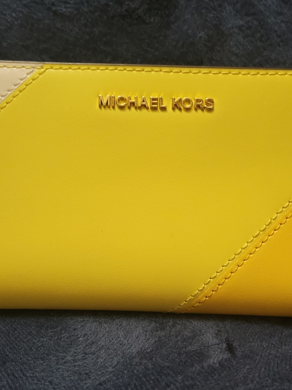 MICHAEL KORS Yellow Leather Wallet